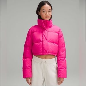 NWT Lululemon Wunder Puff Super-Cropped Jacket Sonic Pink Sz 0